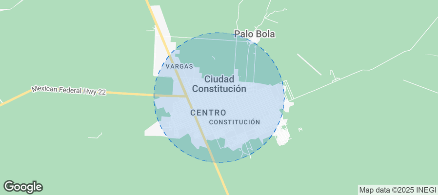 Ciudad Constitución Airbnb map